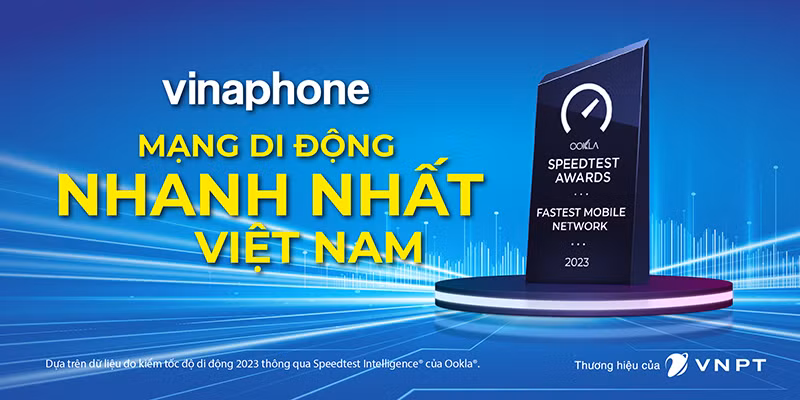 VinaPhone là mạng di động nhanh nhất Việt Nam.