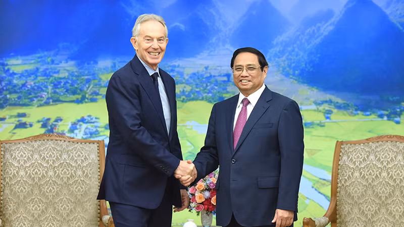 Thủ tướng Phạm Minh Chính tiếp ông Tony Blair, cựu Thủ tướng Anh.