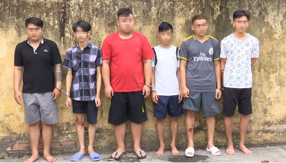 6 đối tượng bị tạm giữ hình sự tại cơ quan điều tra.