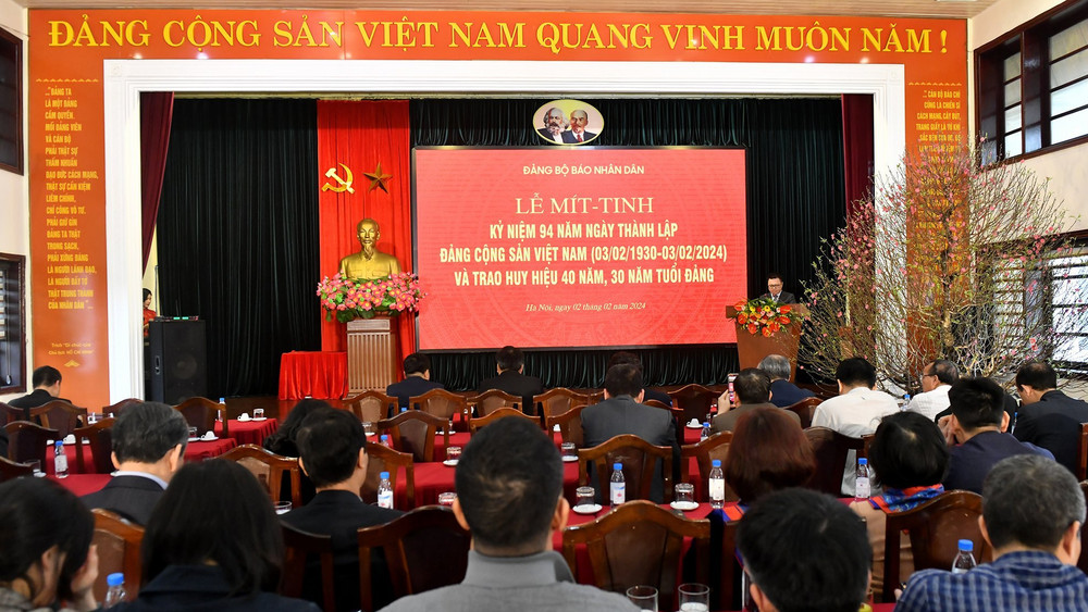 Quang cảnh lễ kỷ niệm. (Ảnh: ĐĂNG KHOA)