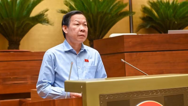 Chủ nhiệm Ủy ban Kinh tế và Tài chính của Quốc hội Phan Văn Mãi. (Ảnh: BÙI GIANG)