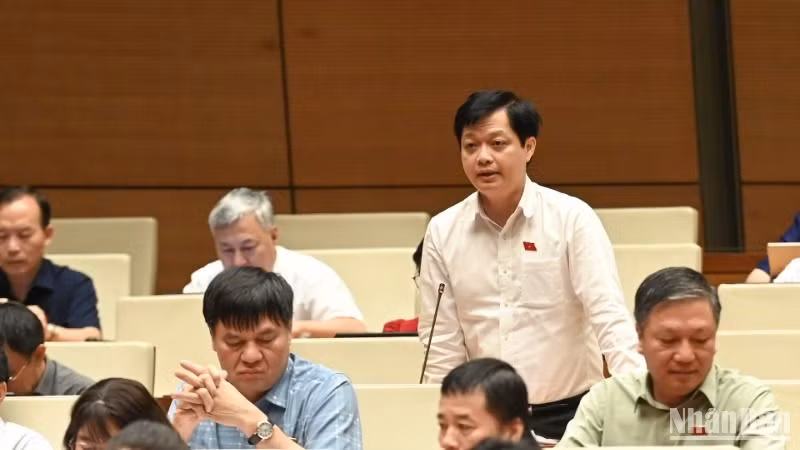 Đại biểu Nguyễn Hải Nam (Đoàn thành phố Huế). (Ảnh: BÙI GIANG) 