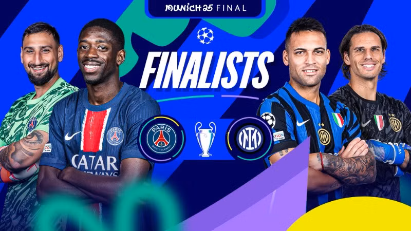 Paris Saint-Germain hay Inter sẽ là chủ nhân tiếp theo của chiếc cúp vô địch UEFA Champions League? (Ảnh: UEFA) 