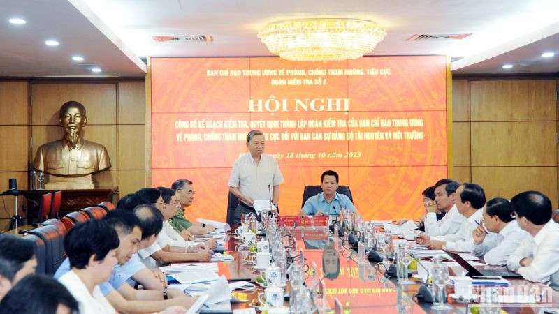 Đại tướng Tô Lâm phát biểu tại buổi làm việc.
