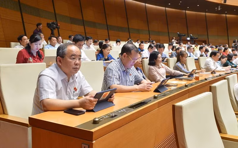 Các đại biểu tham dự phiên họp. (Ảnh: THỦY NGUYÊN)