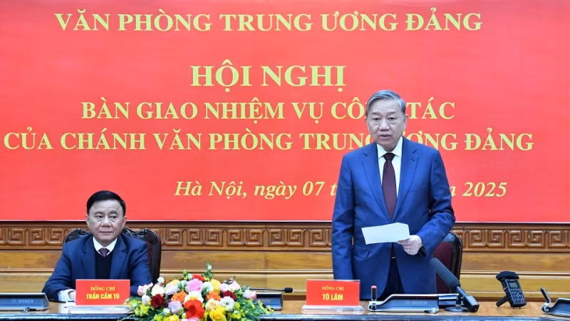 Tổng Bí thư Tô Lâm phát biểu chỉ đạo hội nghị. (Ảnh: ĐĂNG KHOA)