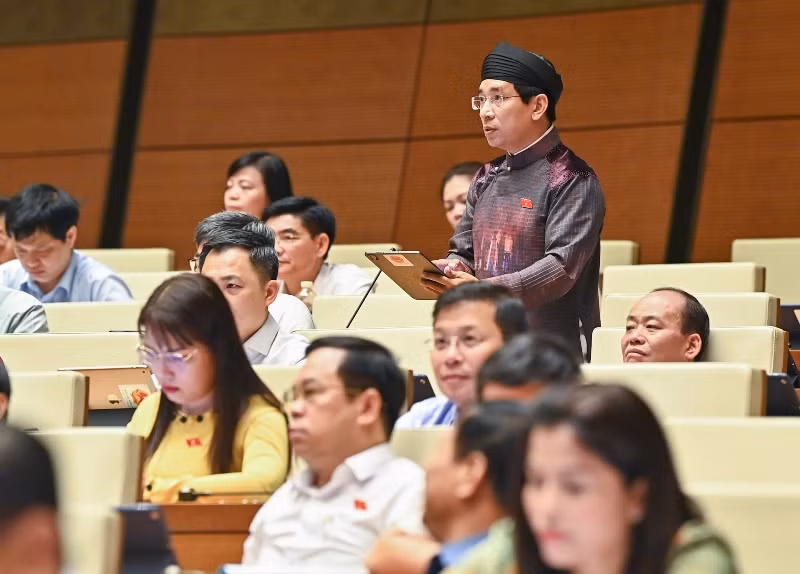 Đại biểu Nguyễn Văn Cảnh - Đoàn đại biểu Quốc hội tỉnh Bình Định. (Ảnh: DUY LINH)