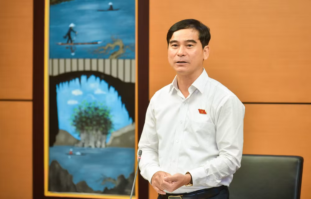 Đại biểu Dương Văn An (Vĩnh Phúc) phát biểu. (Ảnh: quochoi.vn)