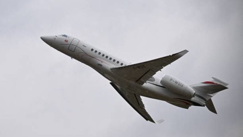 Một chiếc Dassault Falcon 6X tại Triển lãm hàng không Paris. (Ảnh minh họa: AFP/Getty Images) 