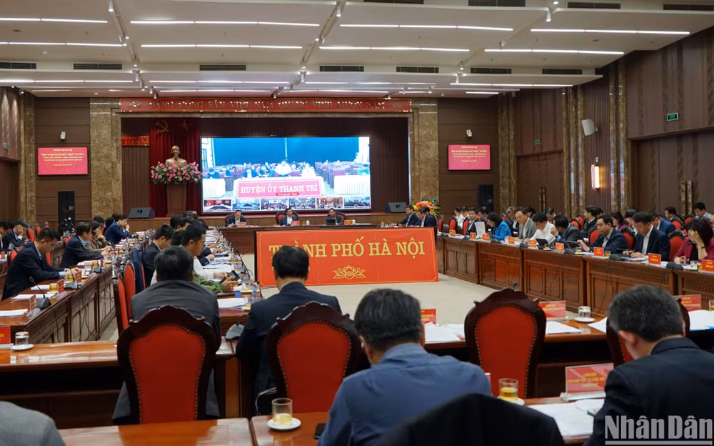 Quang cảnh hội nghị. (Ảnh: TRUNG HƯNG) Quang cảnh hội nghị. (Ảnh: TRUNG HƯNG)