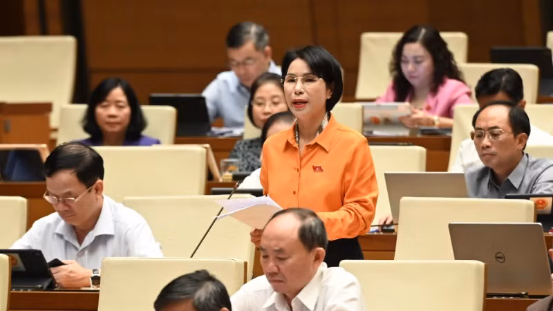 Đại biểu Trần Thị Nhị Hà (Hà Nội). (Ảnh: BÙI GIANG)