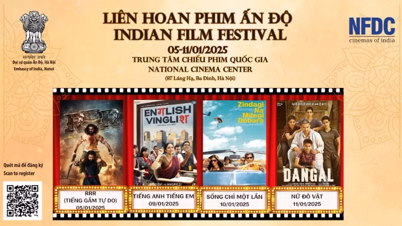 Poster Liên hoan phim Ấn Độ 2025.