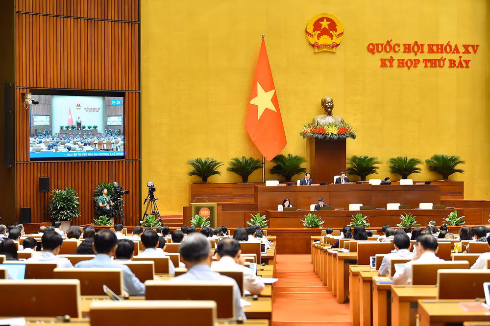 Quang cảnh phiên làm việc của Quốc hội sáng 30/5. (Ảnh: THỦY NGUYÊN)