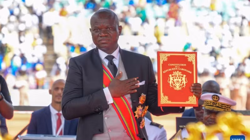 Tổng thống Gabon Brice Clotaire Oligui Nguema. (Ảnh: Xinhua)