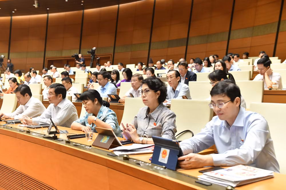 Các đại biểu Quốc hội tại phiên họp sáng 3/11. (Ảnh: ĐĂNG KHOA)