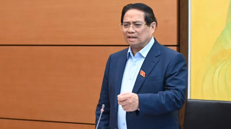 Thủ tướng Phạm Minh Chính phát biểu. (Ảnh: BÙI GIANG)