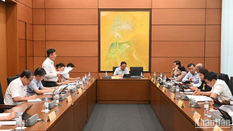 Quang cảnh thảo luận tại tổ của Quốc hội, chiều 10/5/2025. (Ảnh: BÙI GIANG) 