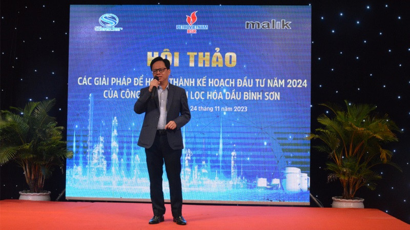 Chủ tịch Hội đồng quản trị BSR Nguyễn Văn Hội phát biểu khai mạc hội thảo.