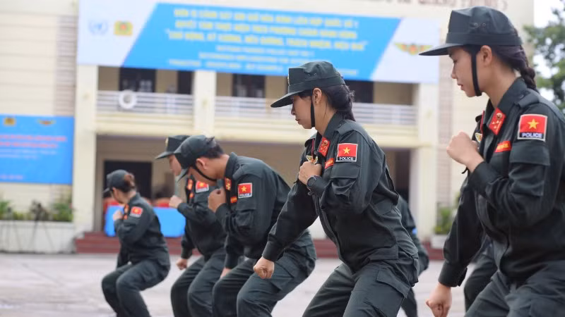 Mỗi sĩ quan cảnh sát gìn giữ hoà bình đều xác định rõ vai trò, nhiệm vụ của mình, tích cực huấn luyện đạt kết quả tốt, sẵn sàng thực hiện sứ mệnh với quyết tâm cao nhất. (Ảnh: VNFPU1) 