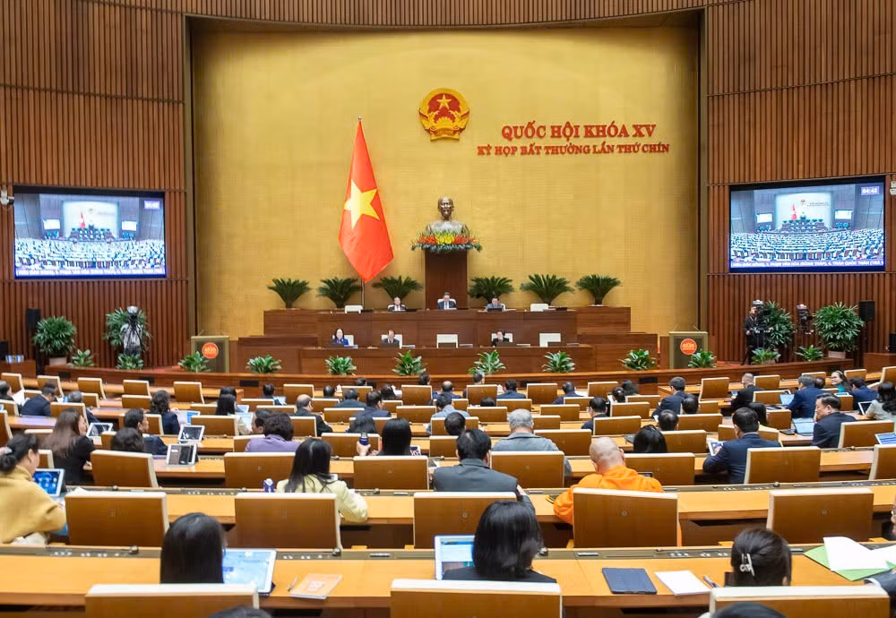 Quang cảnh phiên họp của Quốc hội. (Ảnh: DUY LINH)