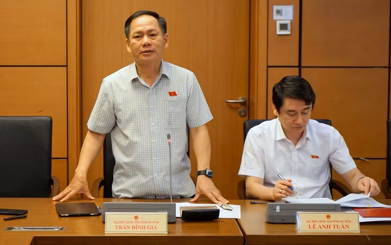 Đại biểu Trần Đình Gia - Đoàn đại biểu Quốc hội tỉnh Hà Tĩnh. (Ảnh: TRUNG HƯNG)