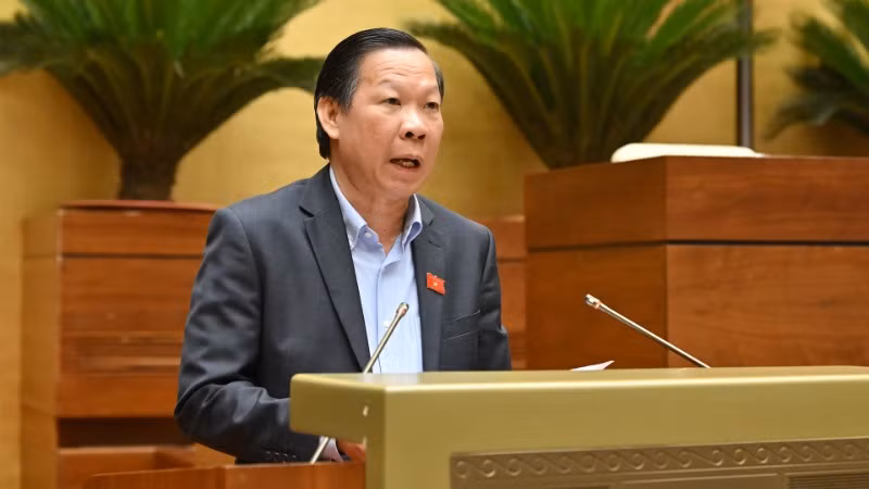 Chủ nhiệm Ủy ban Kinh tế và Tài chính của Quốc hội Phan Văn Mãi. (Ảnh: THỦY NGUYÊN)