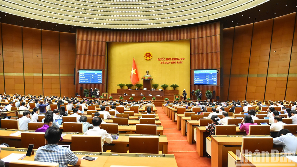 Quốc hội chính thức thông qua Luật sửa đổi, bổ sung một số điều của Luật Dược. (Ảnh: THỦY NGUYÊN) 
