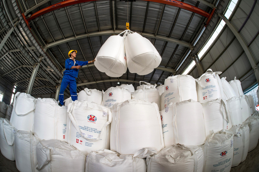Sản phẩm alumin được sản xuất tại Nhà máy alumin Nhân Cơ (Đắk Nông). (Ảnh: TKV)