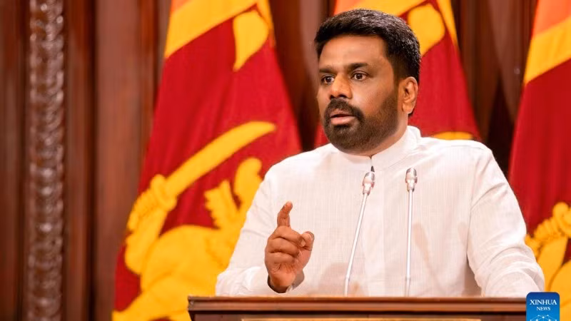 Tổng thống Sri Lanka Anura Kumara Dissanayake. (Ảnh: Xinhua)