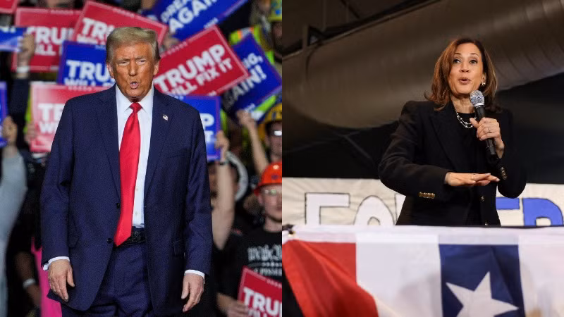 Hai ứng cử viên Tổng thống Mỹ - ông Donald Trump và bà Kamala Harris. (Ảnh: Reuters) 