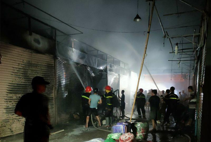Hiện trường vụ cháy. 