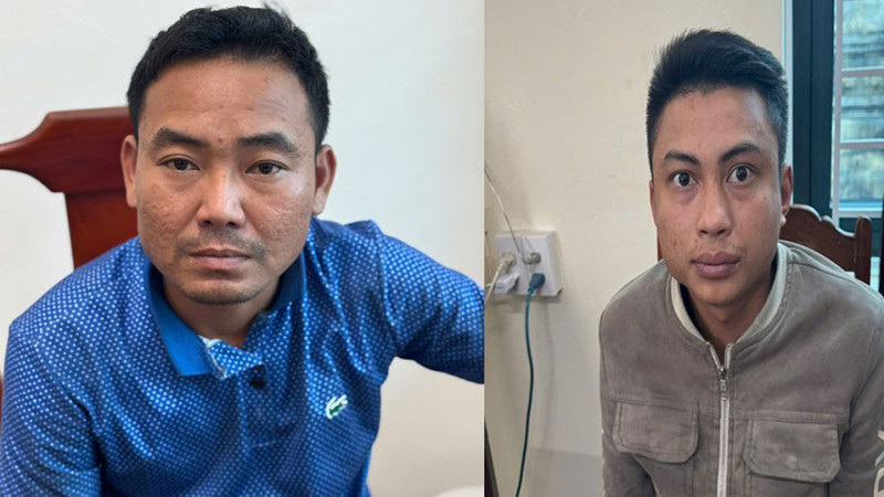 Hai đối tượng bị Công an bắt giữ.
