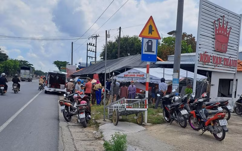 Hiện trường xảy ra vụ án mạng.