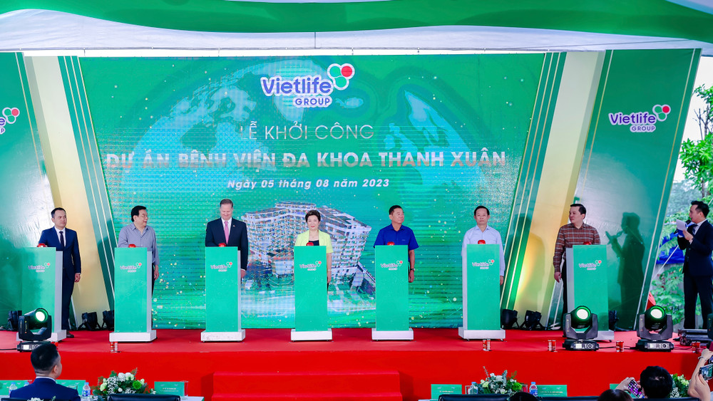 Ấn nút khởi công Dự án Bệnh viện đa khoa Thanh Xuân.