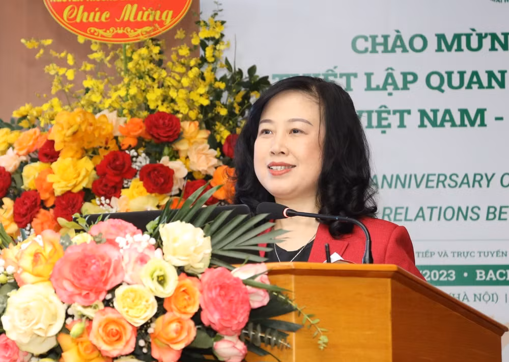 Bộ trưởng Y tế Đào Hồng Lan phát biểu tại phiên khai mạc hội thảo.