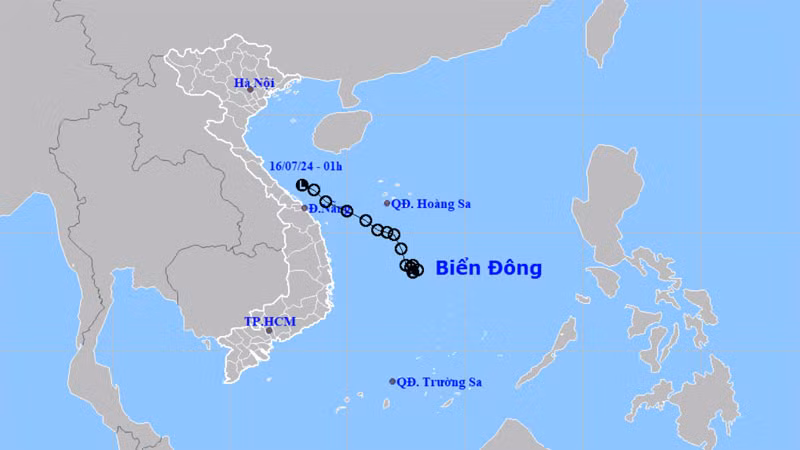 Áp thấp nhiệt đới suy yếu thành vùng áp thấp. (Nguồn: nchmf.gov.vn)