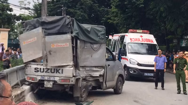 Hiện trường vụ tai nạn. (Ảnh: ĐỨC TUẤN)