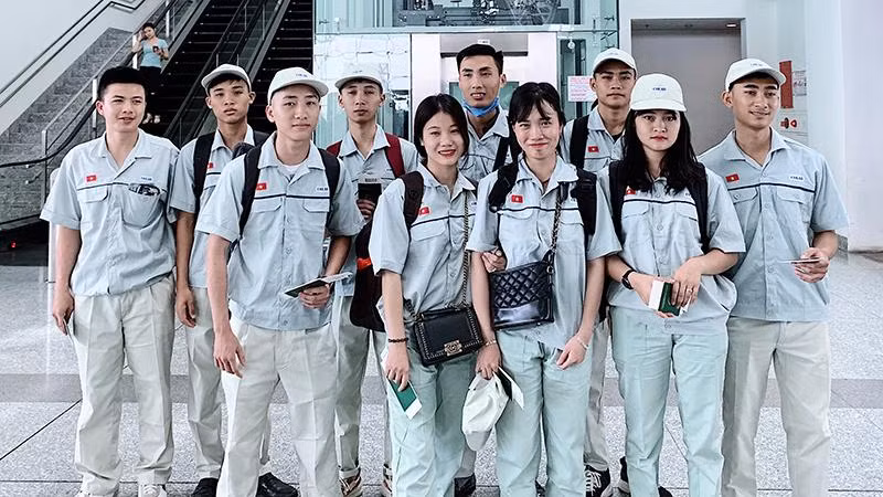 Lao động đi làm việc ở nước ngoài theo hợp đồng. (Ảnh: Colab)