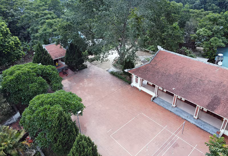 Toàn cảnh Khu di tích Ban Tuyên huấn Trung ương chụp từ trên cao.