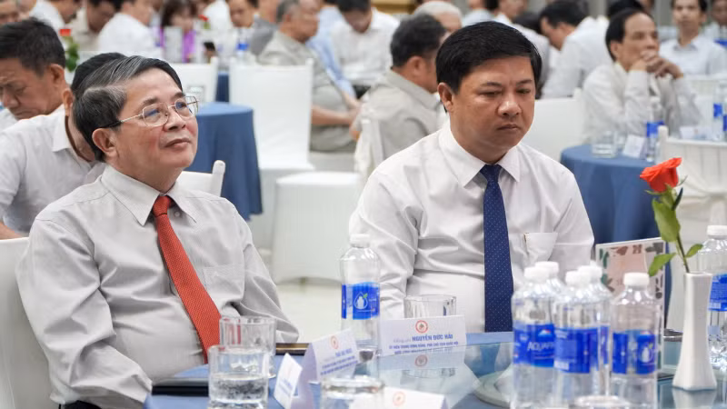 Phó Chủ tịch Quốc hội Nguyễn Đức Hải và Bí thư Tỉnh ủy Quảng Nam Lương Nguyễn Minh Triết tham dự buổi lễ.