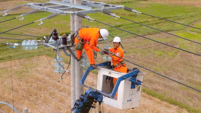 EVNCPC sửa chữa, nâng cấp lưới điện trước mùa mưa bão.