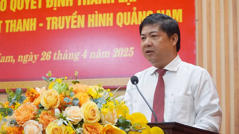 Bí thư Tỉnh ủy Quảng Nam Lương Nguyễn Minh Triết phát biểu tại hội nghị.