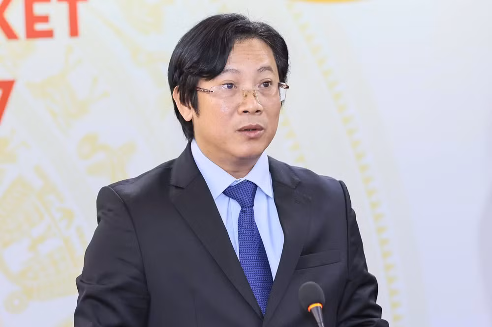 Nhà báo Lê Anh Đạt, Phó Tổng Biên tập báo Đại Đoàn Kết phát biểu tại Đại hội. (Ảnh: Quang Vinh)