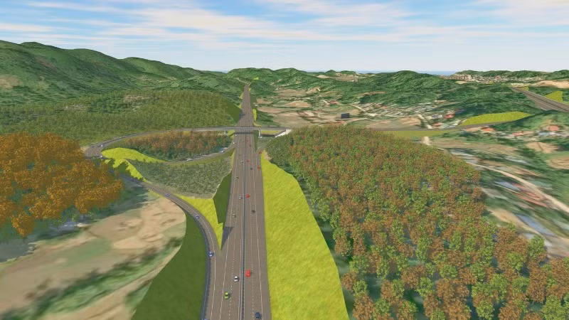 Giao thông cải thiện tăng sức hút đầu tư sân golf cho Bắc Kạn. (Trong ảnh: Phối cảnh dự án cao tốc Chợ Mới-thành phố Bắc Kạn, sẽ khởi công trong năm 2025). (Ảnh: UBND tỉnh Bắc Kạn)