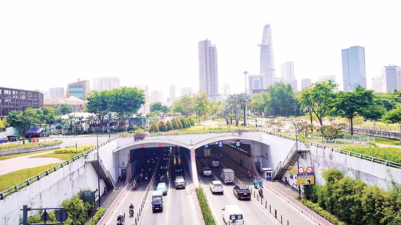 Hầm Thủ Thiêm. (Ảnh THẾ ANH)