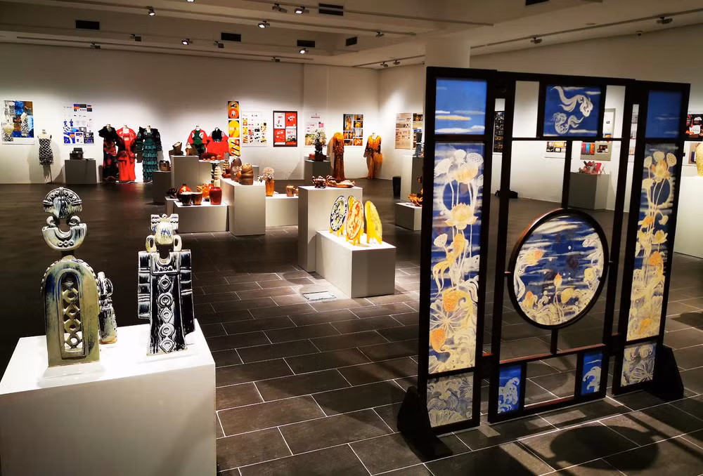 Một góc không gian trưng bày tác phẩm.