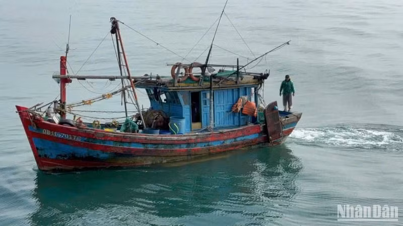 Tàu cá QB-11670 TS có hành vi khai thác hải sản không đúng vùng quy định.