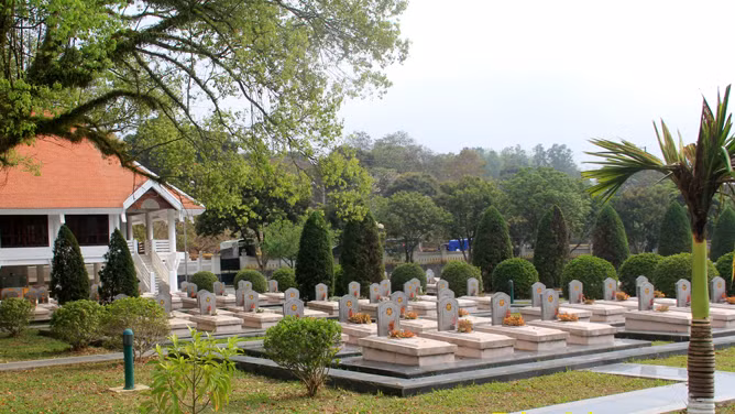 Nghĩa trang liệt sĩ A1 tại thành phố Điện Biên Phủ, tỉnh Điện Biên. (Ảnh: dienbientv.vn)