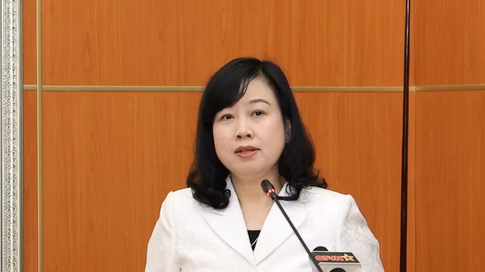 Bộ trưởng Y tế Đào Hồng Lan phát biểu làm rõ một số kết quả nổi bật trong công tác phối hợp thời gian qua...