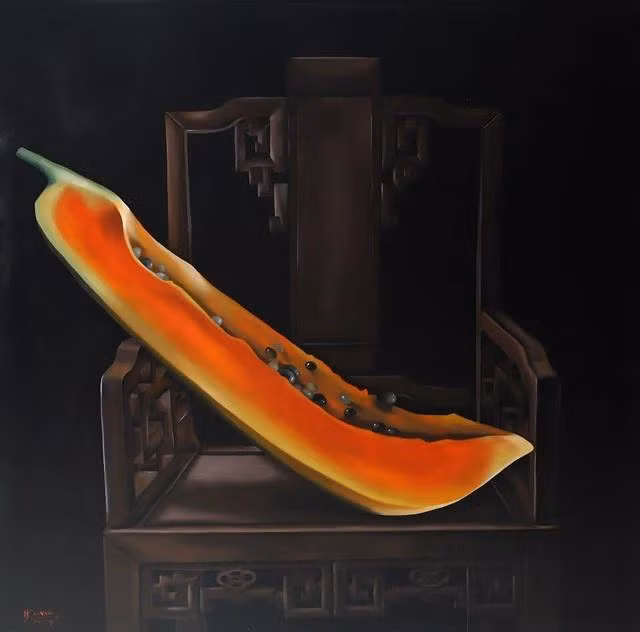 Tác phẩm "Đủ", hoạ sĩ Nguyễn Thế Dung.